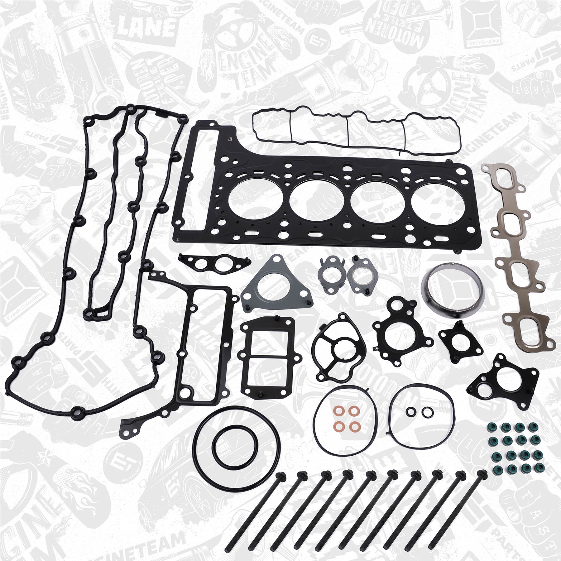 Gasket Set, cylinder head + bolt set TS0053BT ET 02