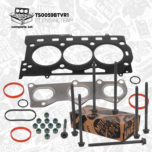 TS0059BTVR1, Gasket Kit, cylinder head, ET ENGINETEAM, Seat Skoda VW Cordoba Ibiza Fabia Roomster Rapid Polo BME BZG 1,2 2003+, 036103384B, 03E103383H, 036109675A, 03E253039A, 03E129717B, N90951301, 03E253039, 57109675, 02-36045-01, 515.202, 52227700
