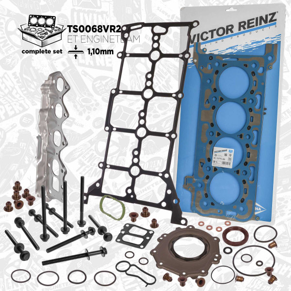 TS0068VR2, Gasket Kit, cylinder head, ET ENGINETEAM, Ford Tourneo Custom Transit Custom Transit 2.0 Ecoblue YLF6 2015+, 2080936, WHT011375, GK2Q6065FA, 2048139, GK2Q6051GA
