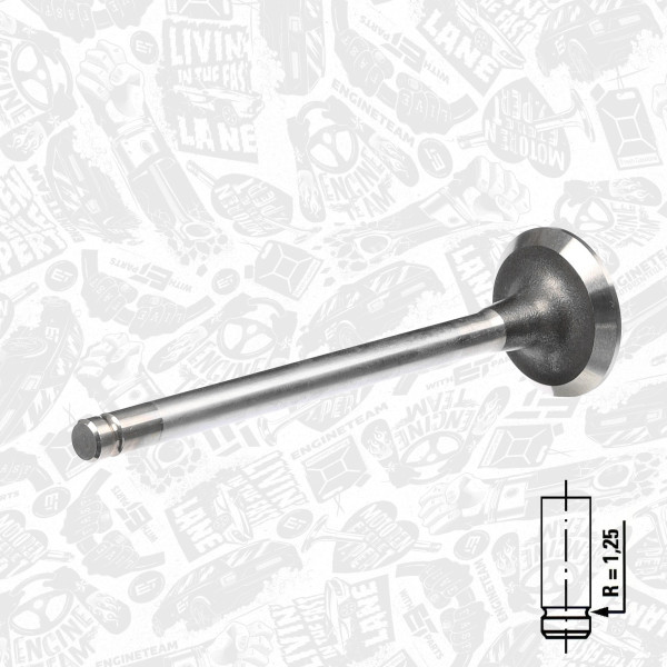 VE0011, Auslassventil, ET ENGINETEAM, Opel Astra/Corsa/Kadette 1,2/1,4i 1988-2001, 641302, 90323524, 29296, R4465/RCR, V91212