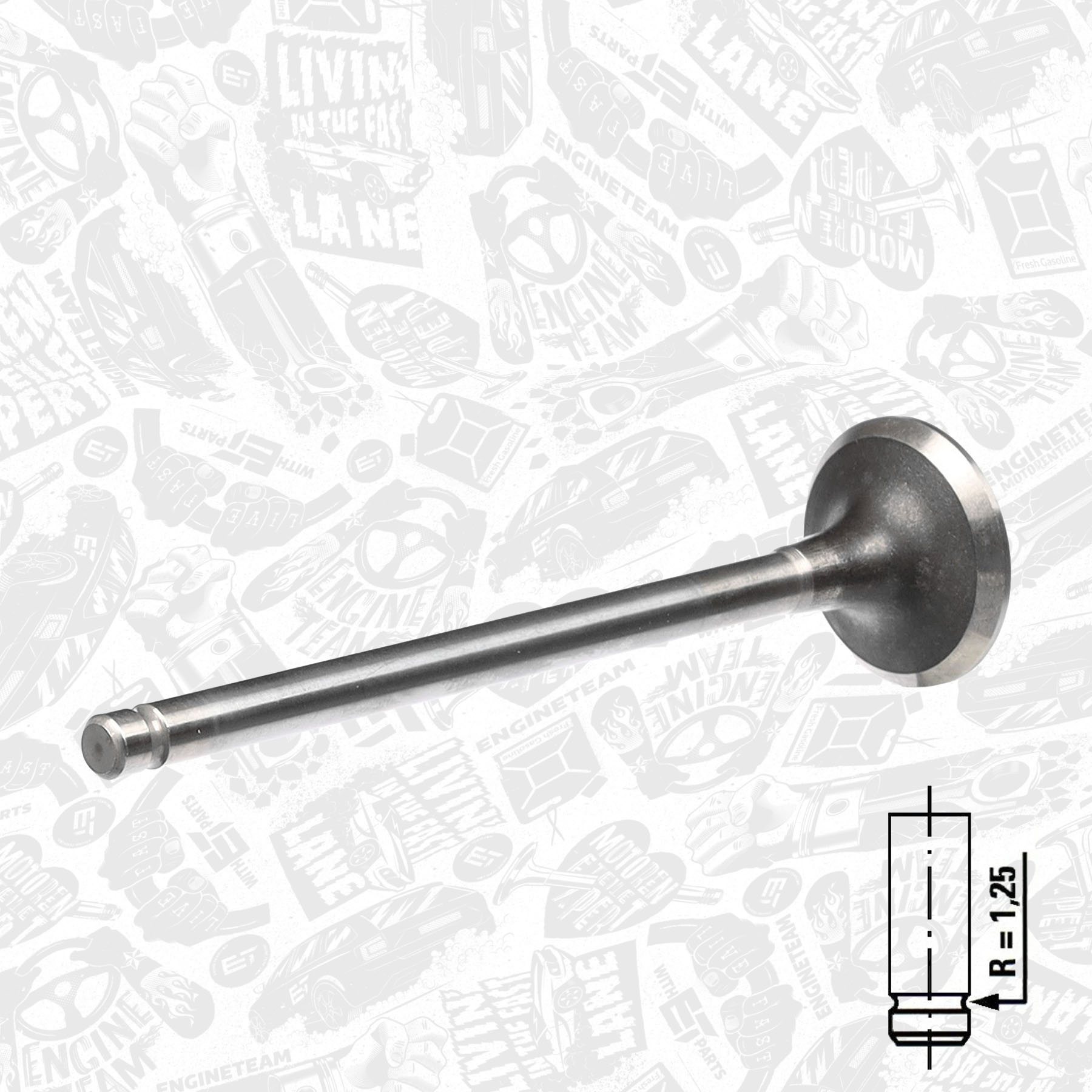 Exhaust Valve - VE0045 ET ENGINETEAM - 96182805, 771002, R6097/RCR