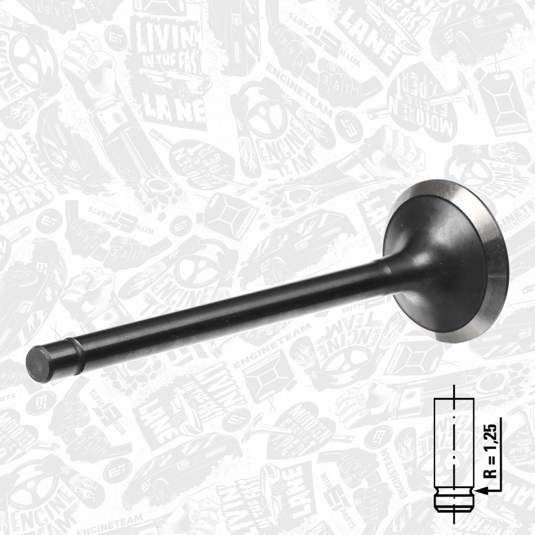 Exhaust Valve - VE0086 ET ENGINETEAM - 4784889, 99432718, 4784890 