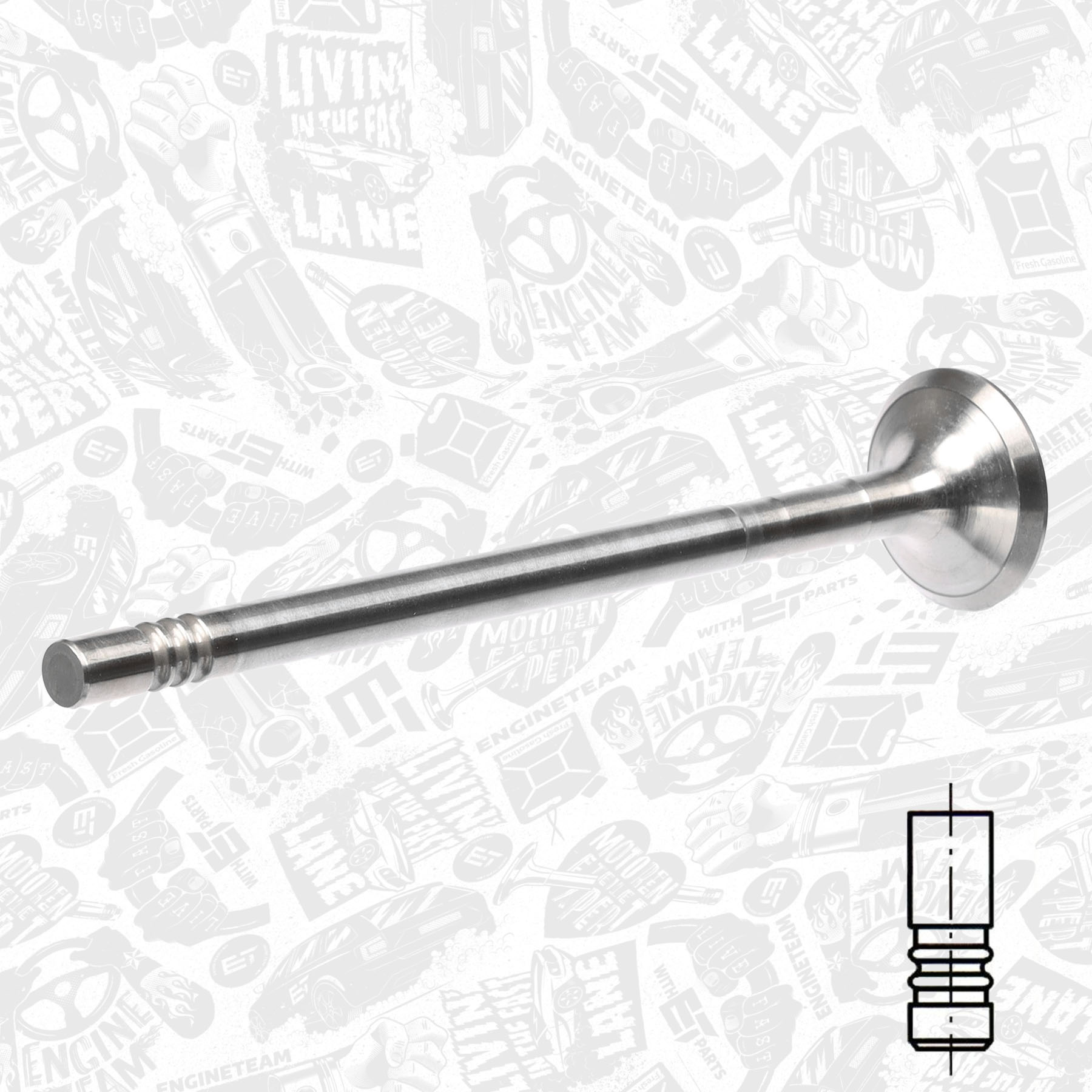 Exhaust Valve VE0161 ET 222122A100, 222122A100, R6571