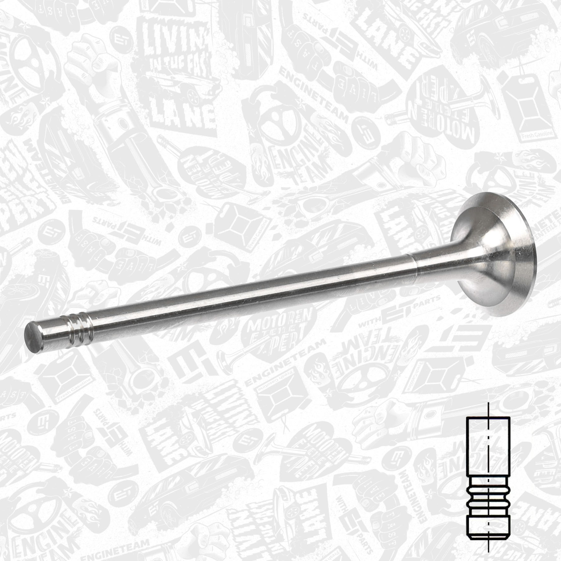 Exhaust Valve VE0183 ET 1320200Q0L, 132024894R, 6000616514 ET