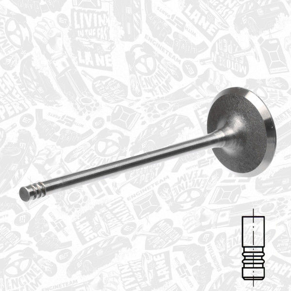 VI0071, Sací ventil, Ventil sací IN (1) 1,8i 16V, ET ENGINETEAM, Opel Astra F/G/H 1,8i 1994+, 641048, 90536095, 341001, R6051/SCR, V94249