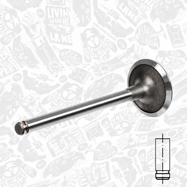 VI0082, Intake Valve, ET ENGINETEAM, Citroen Fiat Peugeot 1,9D/TD 1982-2003, 0948.46, 93501279, 039VE30385000, 538359, R3987/S