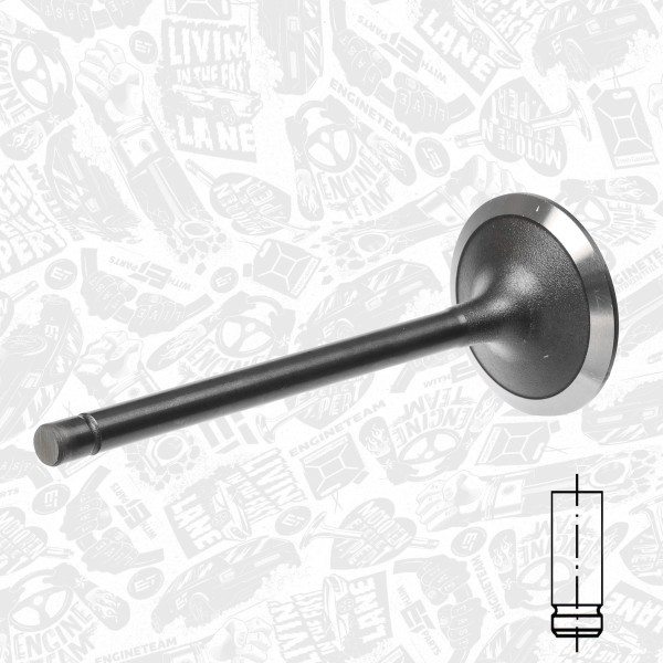 VI0087, Intake Valve, ET ENGINETEAM, Iveco EuroCargo/Zeta 8040/8060 1987-2000, 1904656, 4784888, 4803805, 4824416, 99432652, 1908408, 17075, 50004645, 820880, R4232/SNT, V91301