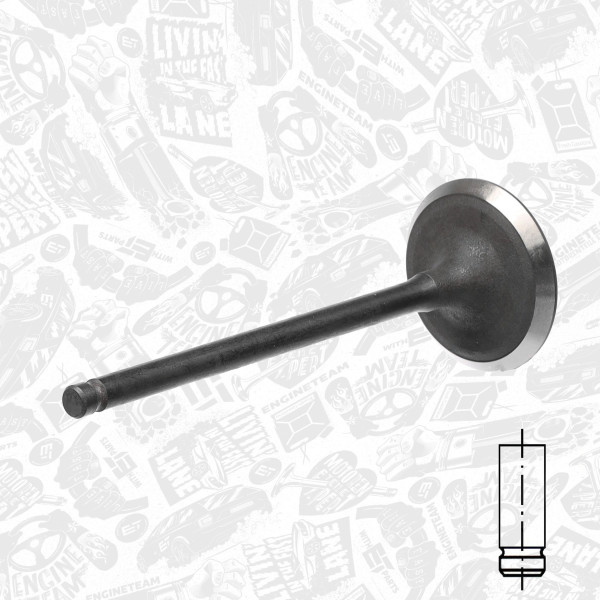 VI0103, Sací ventil, Ventil sací IN (1) 1,3i 16V, ET ENGINETEAM, Toyota Yaris 1,3/1,5i 1NZ-FE/1NZ-FXE/2NZ-FE 1999+, 13711-21010, 711009, R6074/SNT, V94134