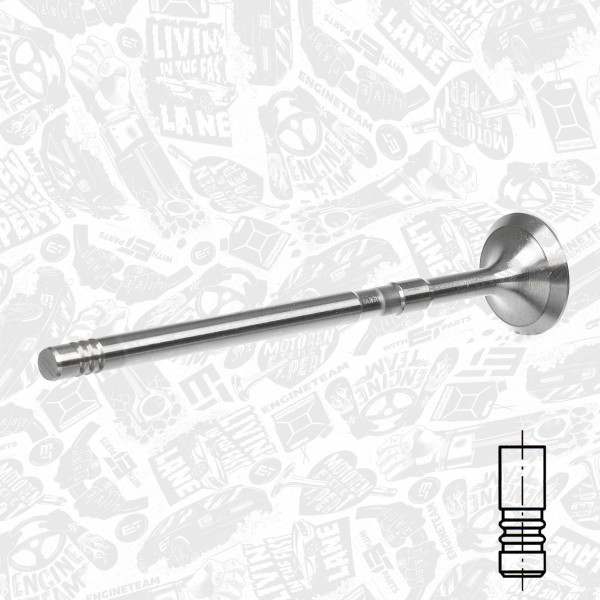 VI0137, Sací ventil, Ventil sací IN (1) 1,3CDTi, ET ENGINETEAM, Alfa Romeo Fiat Ford Opel 1,3D/CDTI 2003+, 12911-68L10-000, 55204574, 641475, 291129, R6636/SCR