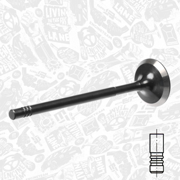 VI0186, Sací ventil, Ventil sací IN (1) 0,9, ET ENGINETEAM, Renault Smart Dacia Logan Sandero Captur Clio Thalia Twingo FORFOUR FORTWO H4B 400 2013+, 13201-3562R, 2810530100, 132013562R, A2810530100, 132017322R, 13201-7322R, A2000530000, 2000530000