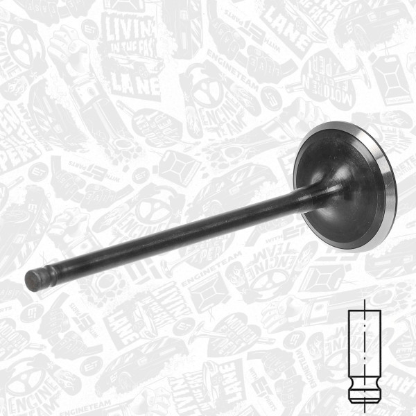 VI0194, Sací ventil, Ventil sací IN (1)  1,6SCe/1,6E-Tech, ET ENGINETEAM, Renault Dacia Lada Captur Clio Fluence Logan Stepway Megane Lodgy Duster Dokker Xray Vesta 1,6SCe/1,6E-Tech H4M 429 20015+, 132019075R, 132018521R