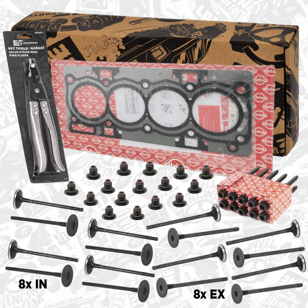 Valve Kit, intake/exhaust valve - VS0027VR2 ET ENGINETEAM - 1800711, 31375559, 1755220