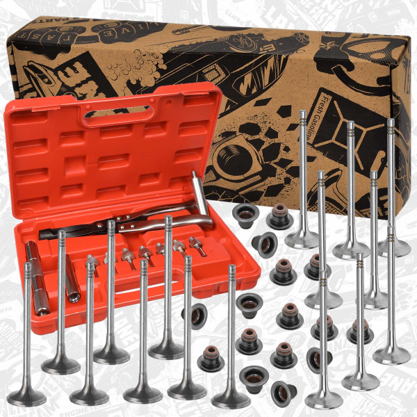 VS0047VR2, Valve Kit, intake/exhaust valve, ET ENGINETEAM, BMW 1 (E81) 1 (E87) 5 (E60) X1 (E84) X3 (E83) N47 D20 A 2007+, 11347797712, 11347812615, 11348511622, 11127797711, 11347807347