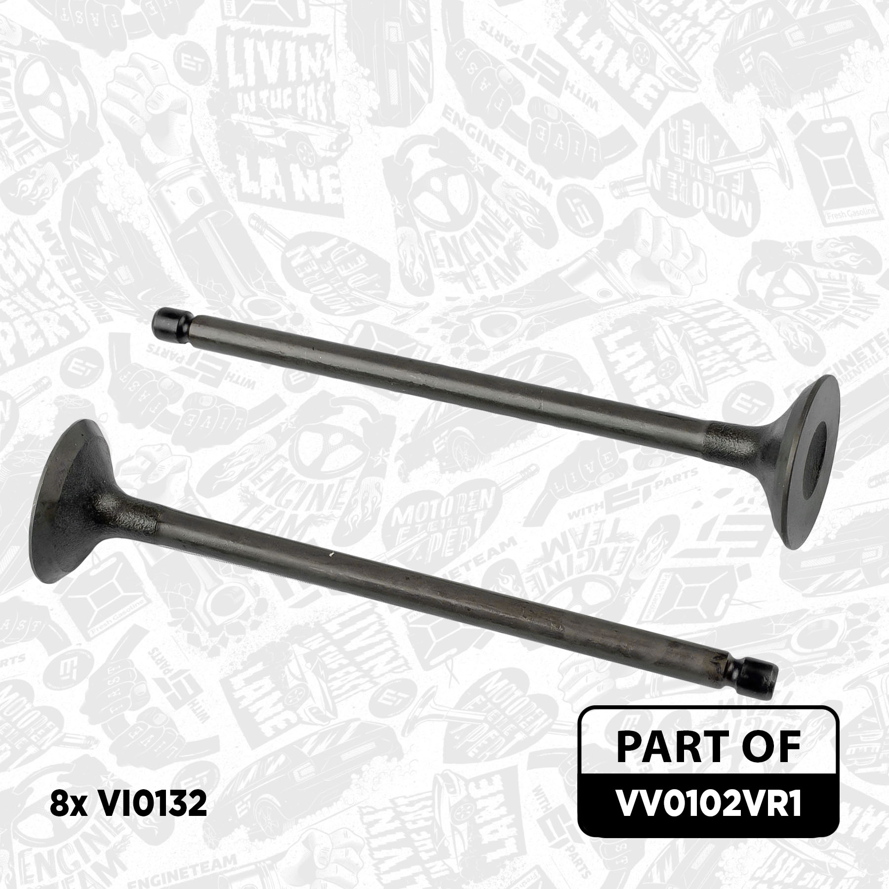 Valves / Rocker arm set - VV0102VR1 ET ENGINETEAM - RF2A12130C, RF2A-12 ...