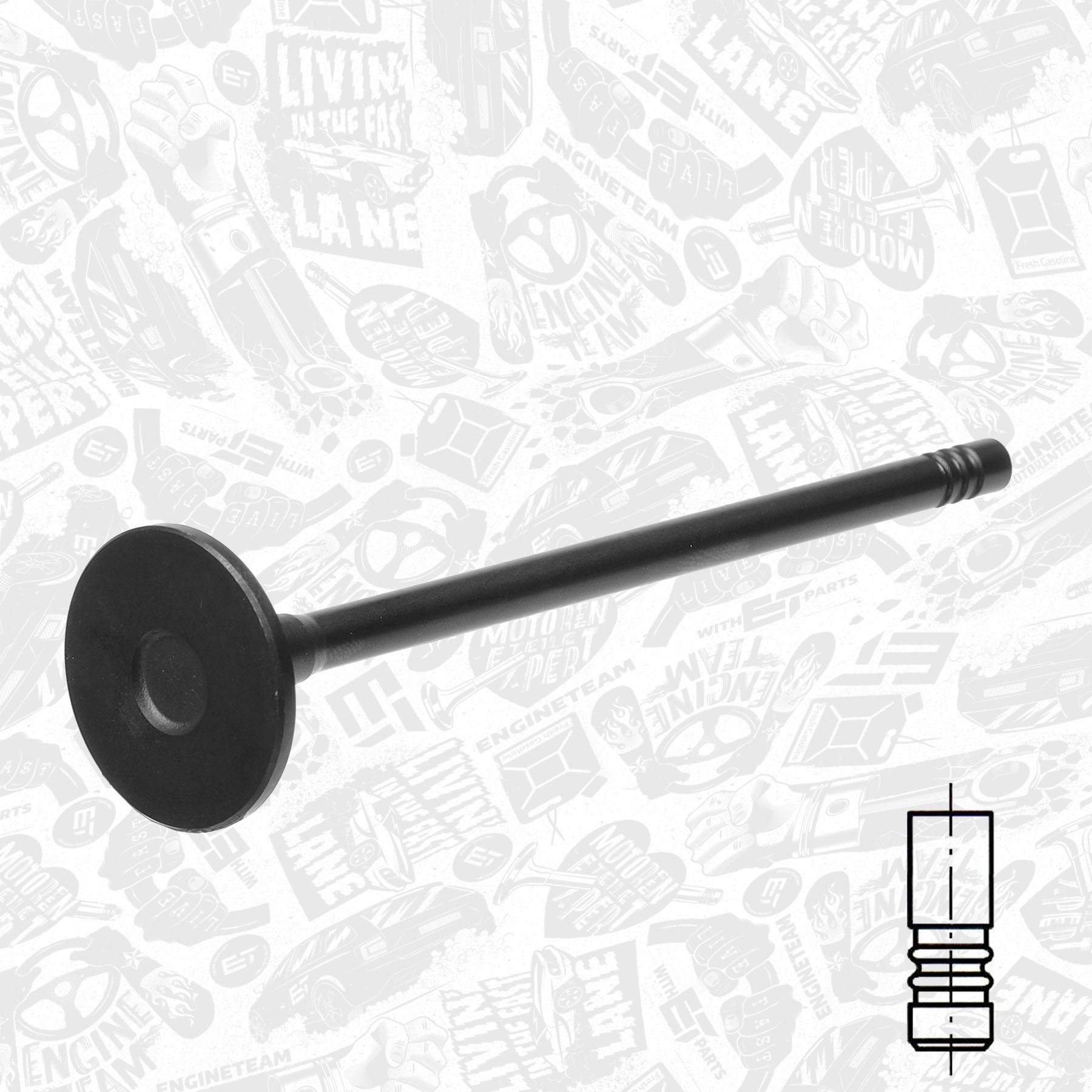 Exhaust Valve - VE0177 ET ENGINETEAM - 1800711, 31375559, R6917 