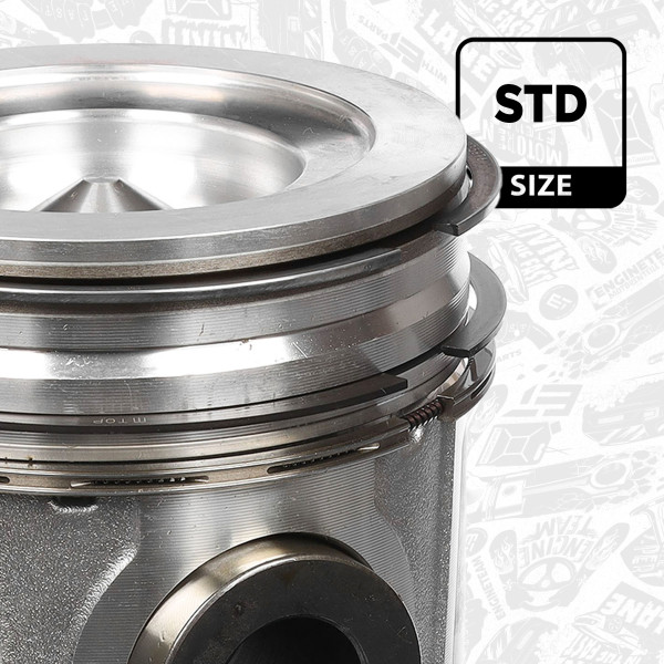 Piston with rings and pin - PM001300 ET ENGINETEAM - 2996910, 2995836 ...