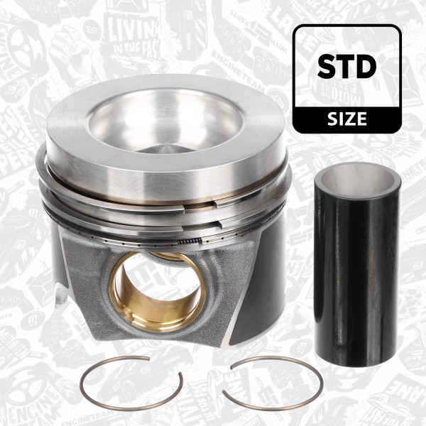 Piston with rings and pin - PM014900 ET ENGINETEAM - 03N107065D, 03N107065H